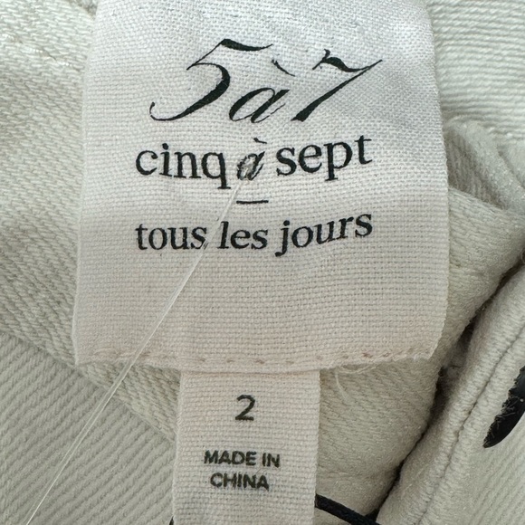 Cinq à Sept NWT SZ 2 Shannon Wide
Leg Pants, Alabaster (Ivory) - Picture 6 of 9